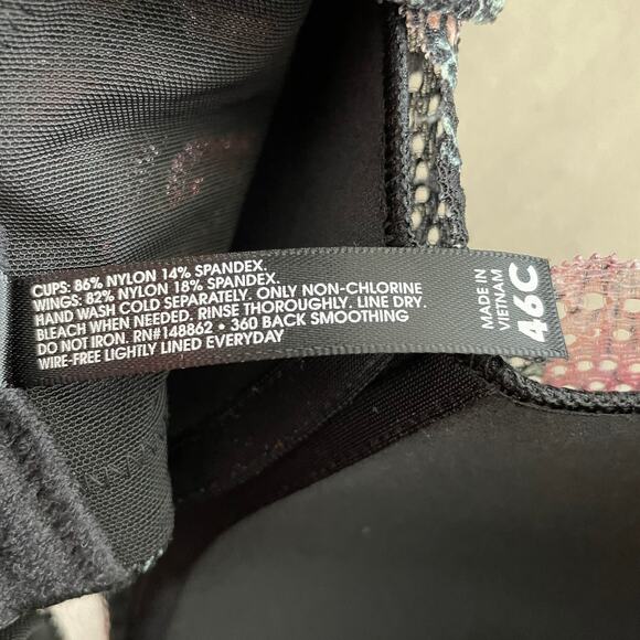 Torrid NWT Lightly Lined Everyday Wire-Free Bra Floral 360° Back Smoothing 46C - Picture 11 of 11